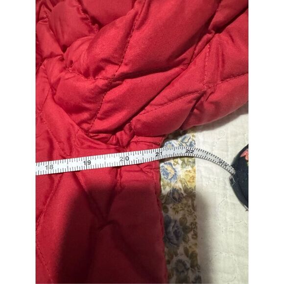 Eddie Bauer Red quilted puffer Goose Down Jacket - Picture 11 of 13